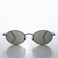 90s Small Oval Metal Frame Sunglasses - Wu