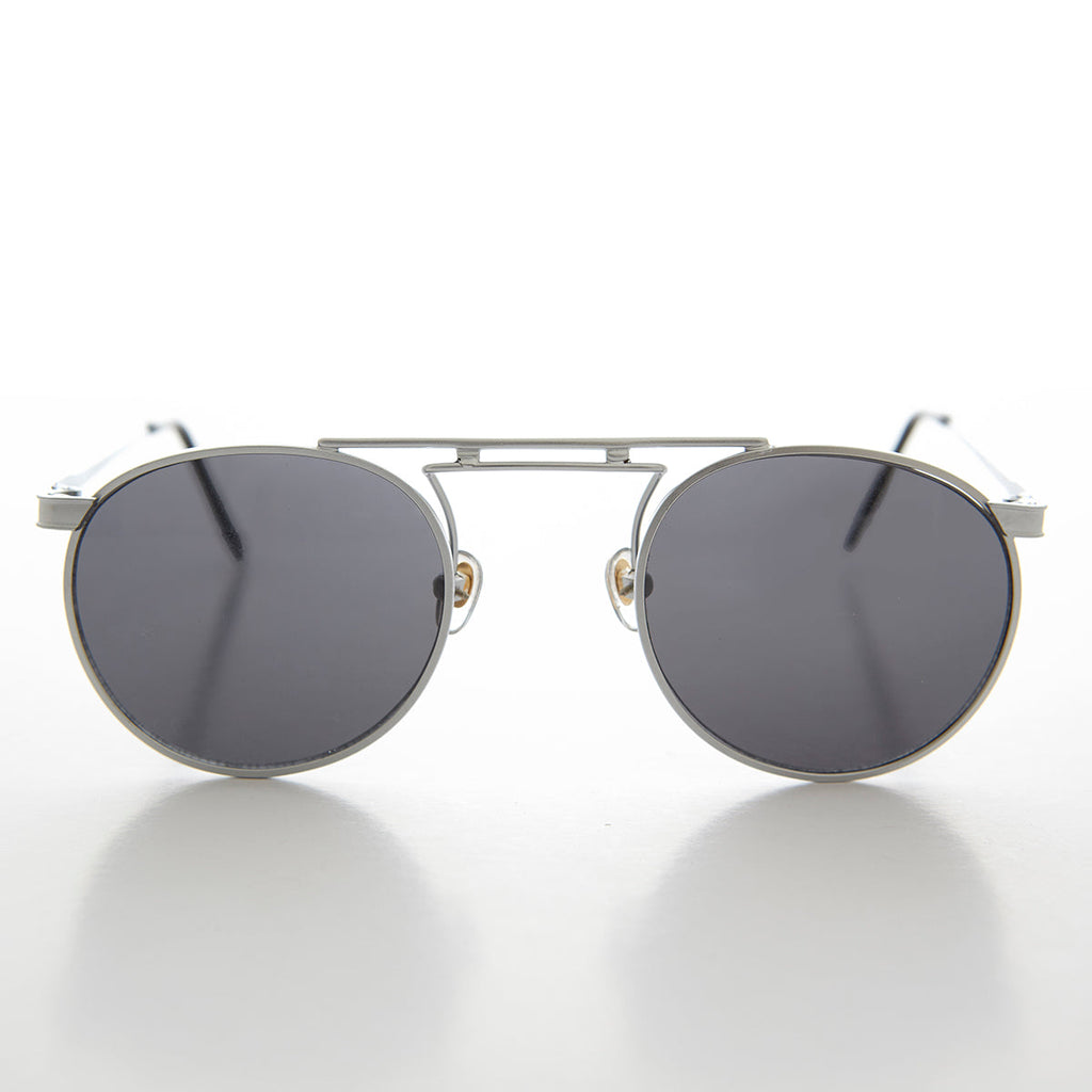 Round Art Deco Vintage Sunglasses - Aztec