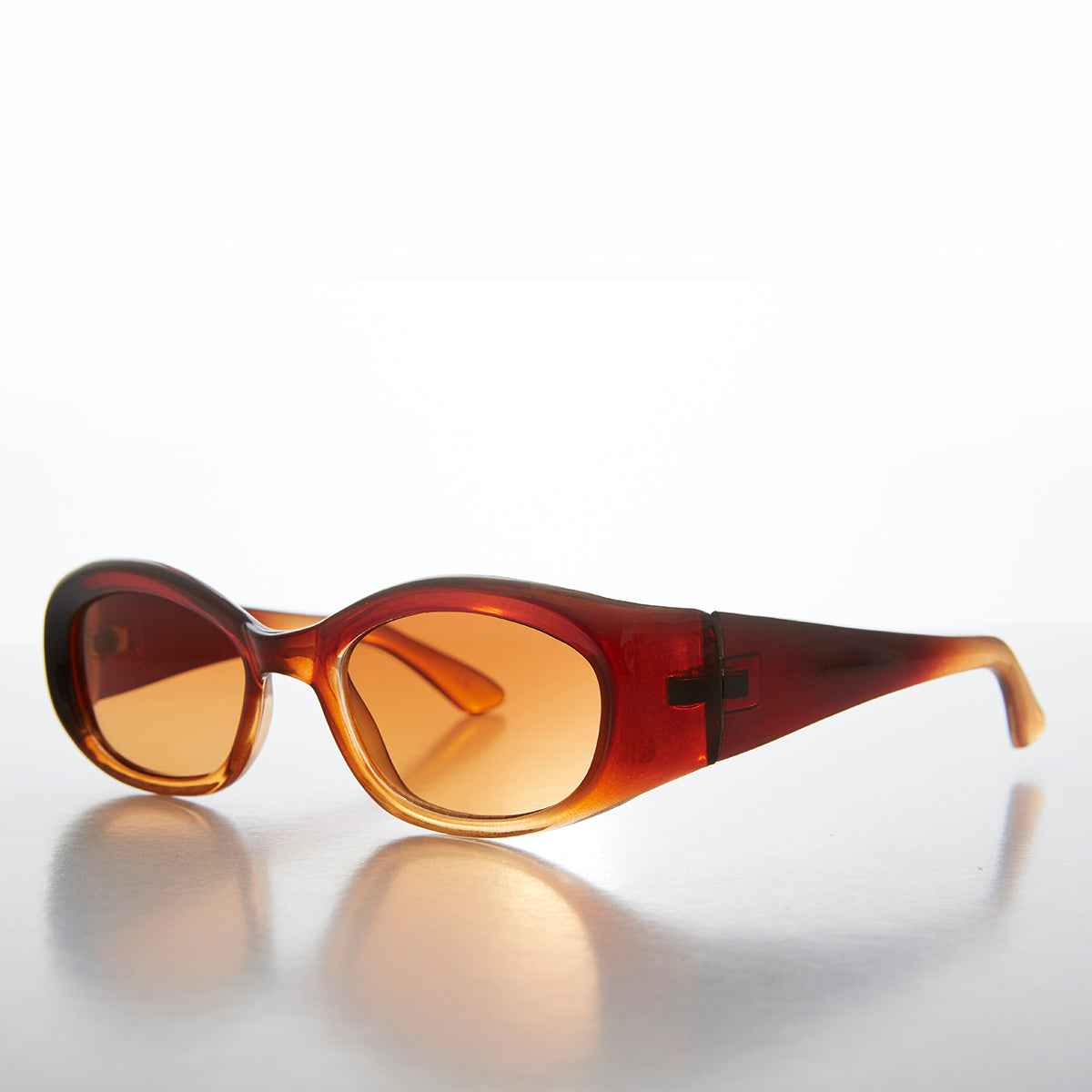 Color Lens Sleek Cat Eye Vintage Sunglasses - Flavia