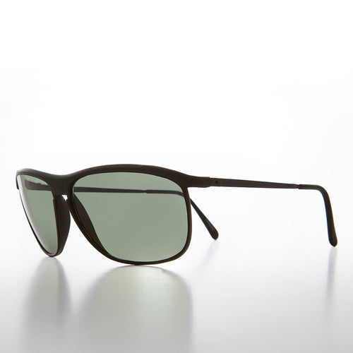 Black Curved Vintage Sunglass - Gus