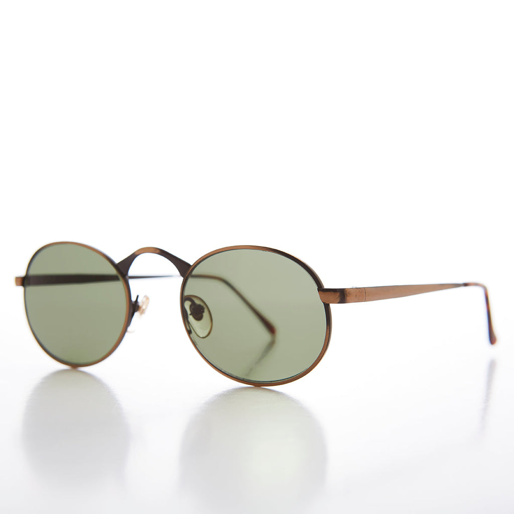 Victorian Oval Industrial Metal Vintage Sunglass - Jethro