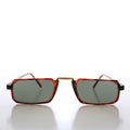 Simple Rectangular Slim Vintage Sunglasses - Jude