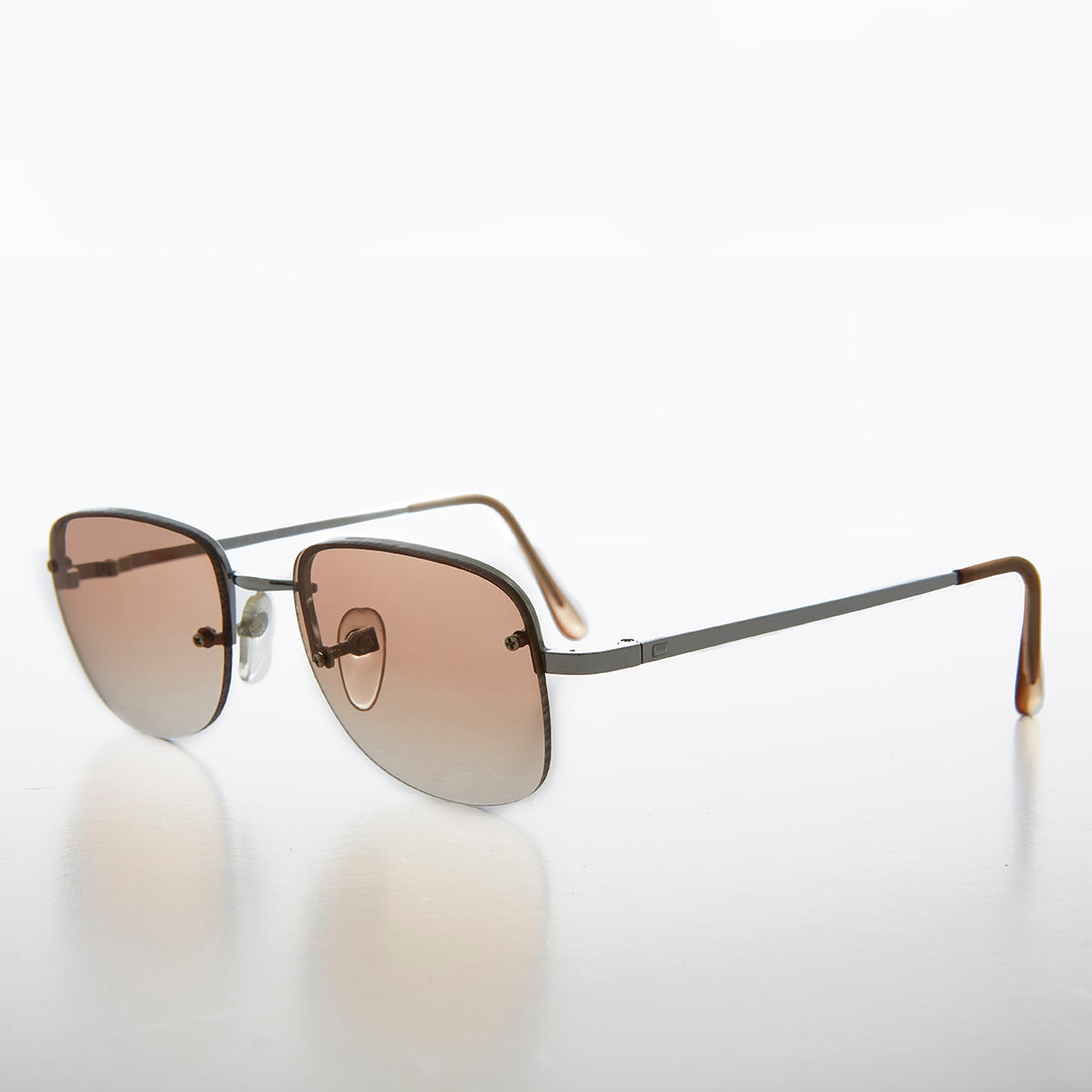 Color Tinted Rimless 90s Vintage Sunglass - June