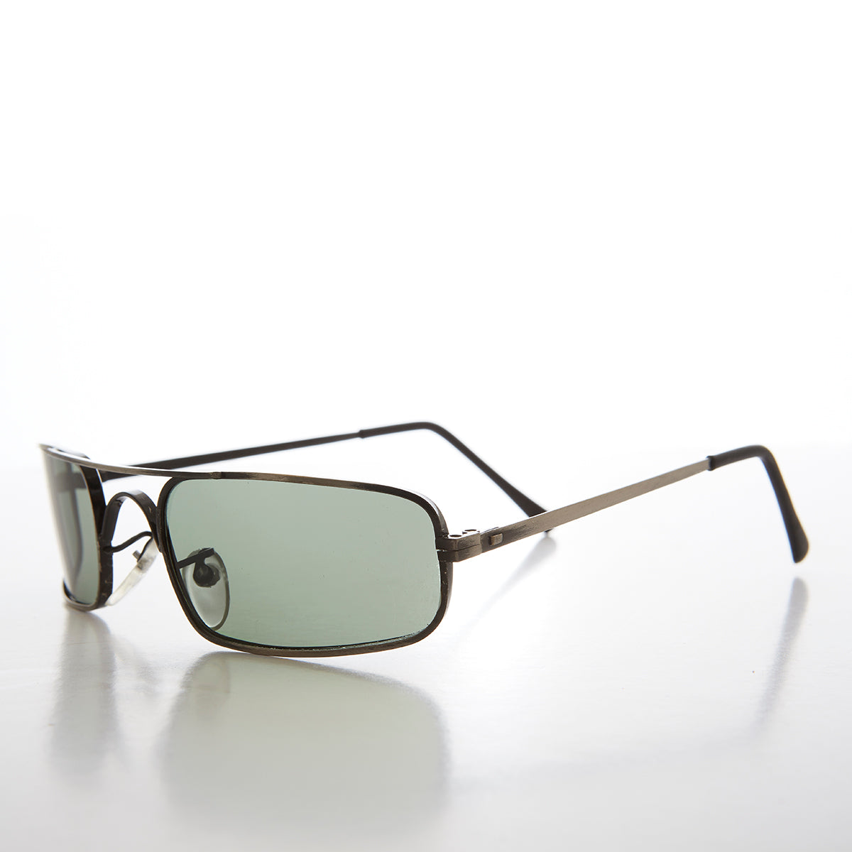 Skinny Sporty Curved Vintage Aviator Sunglass - Kobe