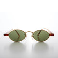 Small Oval Spectacle Style Vintage Sunglasses - Larkin