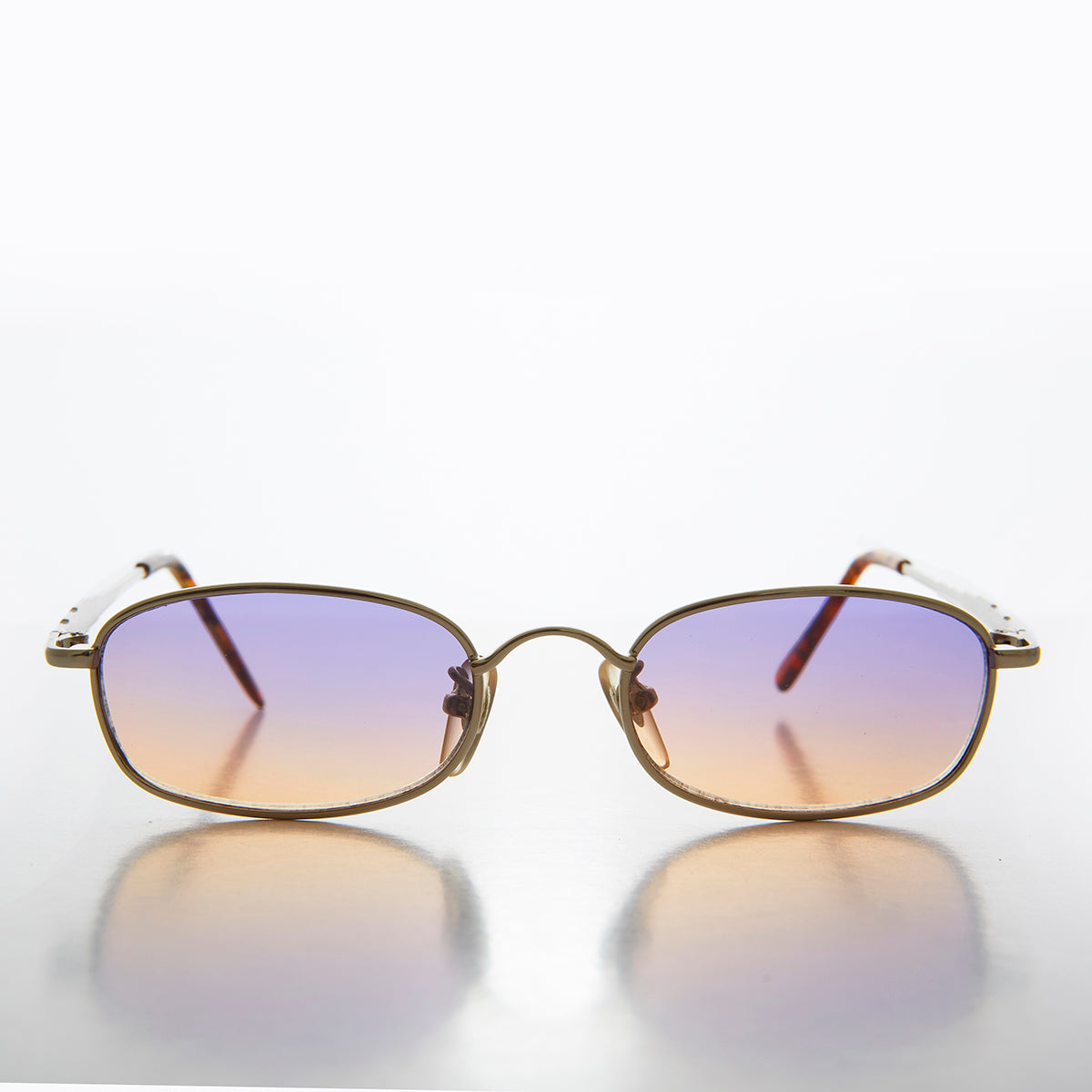 Indie Two Tone Colored Lens Vintage Sunglass - Lou