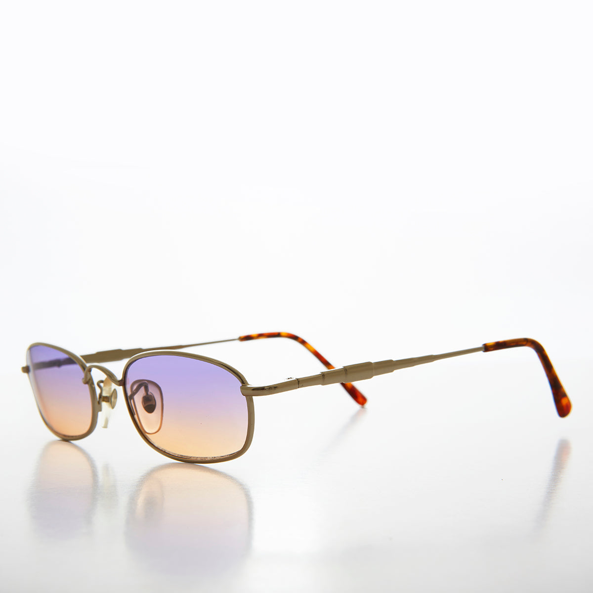 Indie Two Tone Colored Lens Vintage Sunglass - Lou