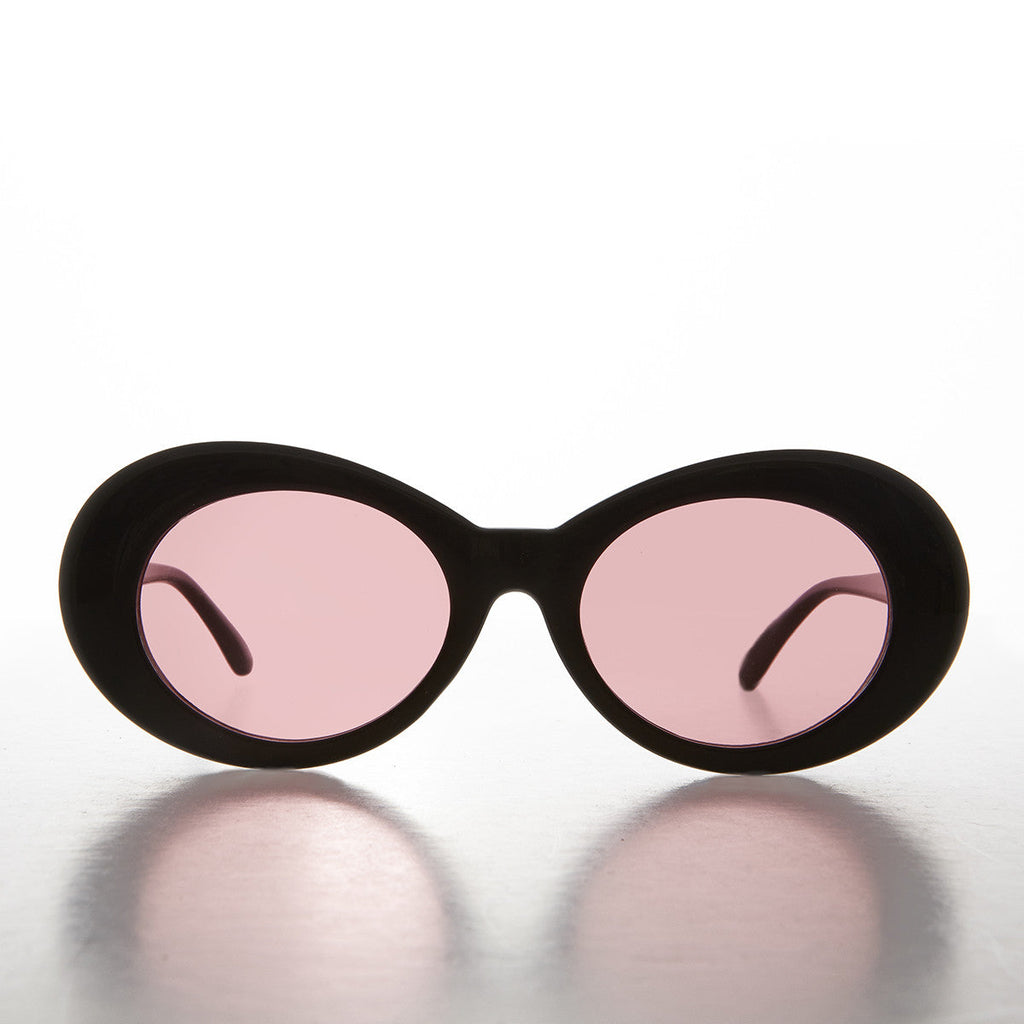 Colored Lens Oval Cat Eye Clout Sunglass - Lulu 4