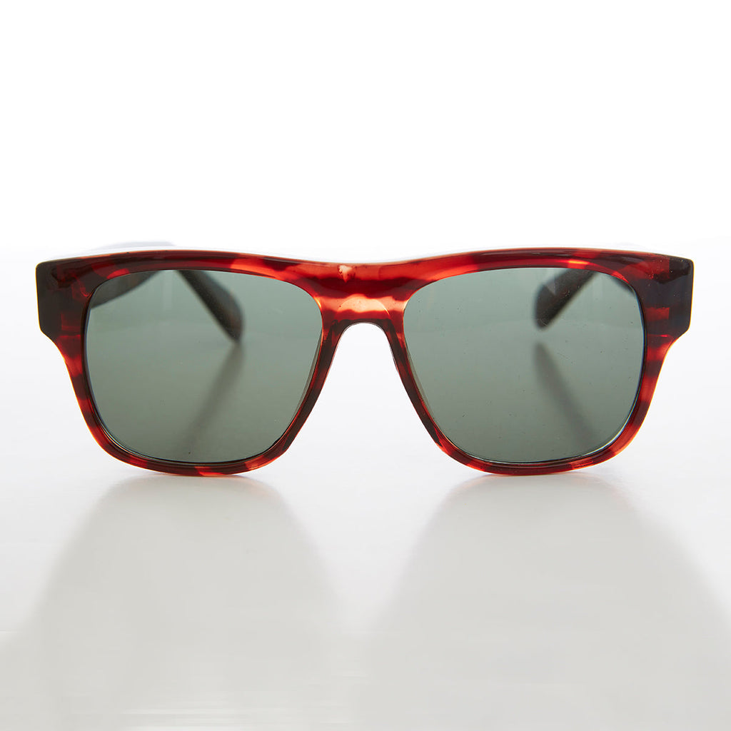 Classic Thick Bold Vintage Horn Rim 80s Sunglass - Mustang