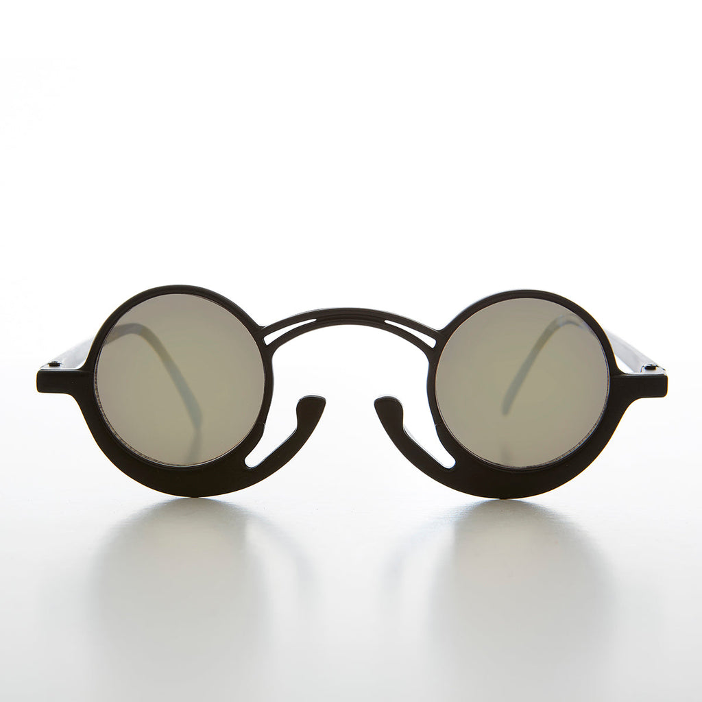 Funky Round Unique Steampunk Sunglasses - Pepe