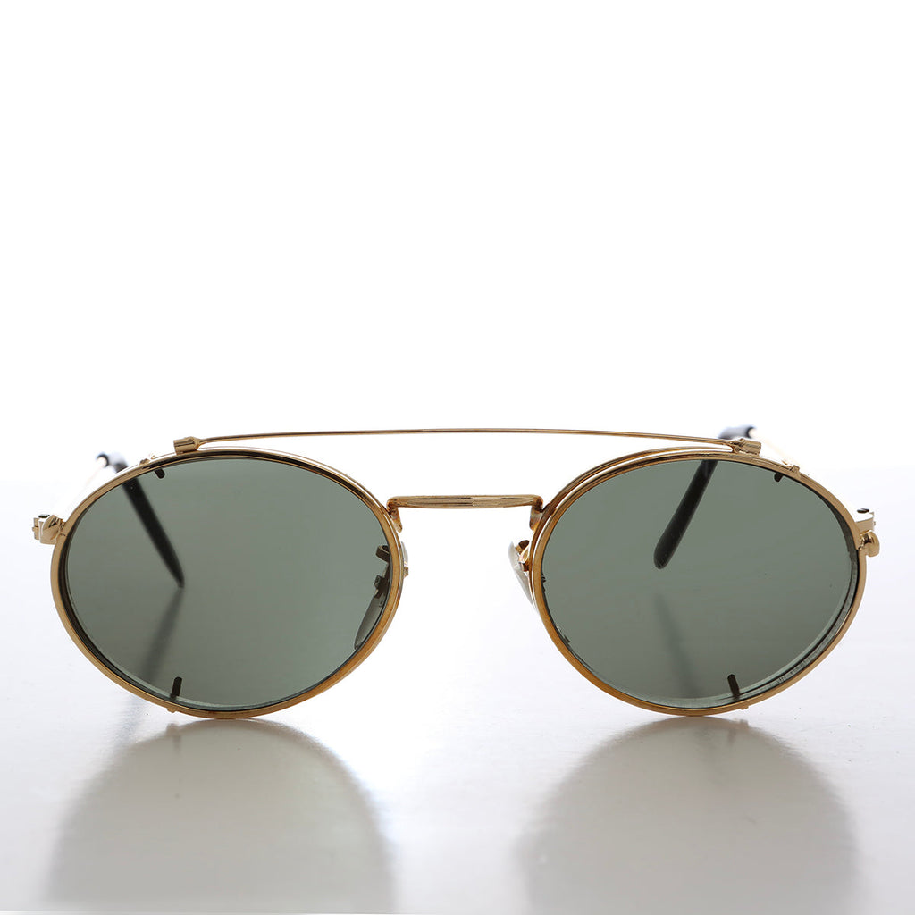 Oval Clip On Sunglasses  - Purdue