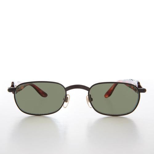 90s Unique Rectangular Vintage Sunglasses - Rusty