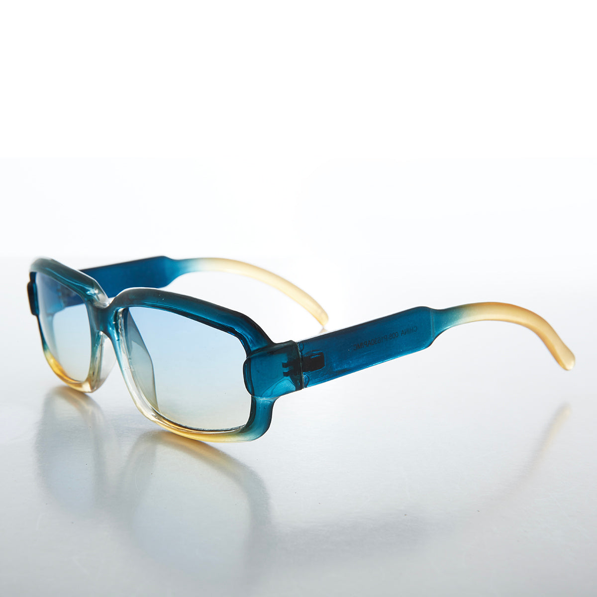 Colorful Rectangle Frame Vintage Sunglasses - Talley
