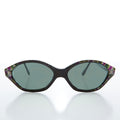 Slim Black Cat Eye Vintage Sunglasses - Zelda